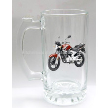 Factory custom printed beer glass with logo,custom beer tankard,personalized beer stein